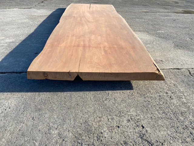 Afrormosia Boomstamblad – 4230 x 1210 x 80 mm – Geschuurd